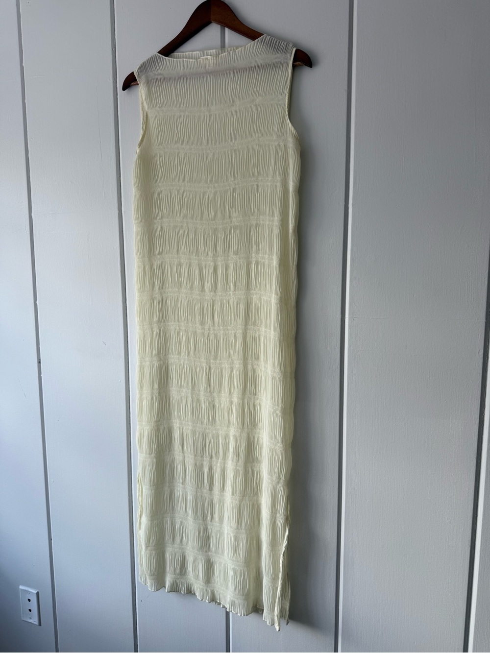 All Row Sheer Yellow Dress
